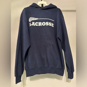 Jerzees Navy Lacrosse Hoodie - Medium